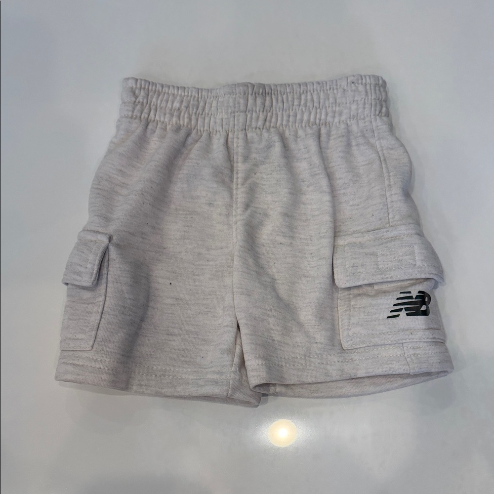 New Balance Light Gray Kids' Cargo Sweatshorts